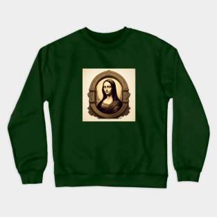 Illustration of Mona Lisa by Leonardo da Vinci Crewneck Sweatshirt